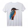 Vogel Tier Motiv Eisvogel Tiergesicht T-Shirt - Klassisch geschnitten mit doppeltem Saum, perfekt für Tier- und Naturliebhaber