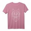 Kreatives Wolf Shirt mit Linienmotiv – Perfektes Geschenk für Tierliebhaber und Naturschutzfans