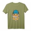 Hipster Katze mit Kaffee - Lustiges Tierdesign T-Shirt für Katzenliebhaber, Katzenpapa & Katzenmama