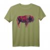 Büffel Portrait T-Shirt für Wisent und Bison Tier Freunde - Geschenkidee & Souvenir für Tierliebhaber