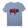 Büffel Portrait T-Shirt für Wisent und Bison Tier Freunde - Geschenkidee & Souvenir für Tierliebhaber