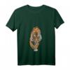 Tiger Raubtier Tiermotiv T-Shirt mit V-Ausschnitt – Leichtes, klassisch geschnittenes Tiermotiv-Shirt mit doppelten Nähten