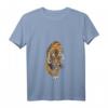 Tiger Raubtier Tiermotiv T-Shirt mit V-Ausschnitt – Leichtes, klassisch geschnittenes Tiermotiv-Shirt mit doppelten Nähten