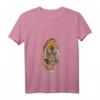Tiger Raubtier Tiermotiv T-Shirt mit V-Ausschnitt – Leichtes, klassisch geschnittenes Tiermotiv-Shirt mit doppelten Nähten
