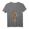 Tiger Raubtier Tiermotiv T-Shirt mit V-Ausschnitt – Leichtes, klassisch geschnittenes Tiermotiv-Shirt mit doppelten Nähten