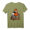 Fuchs Buch Lesen Nerd Tier T-Shirt - Für Bibliothekare, Bücherliebhaber & Tierfans, perfekt für Frauen, Mädchen & Kinder