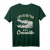 Krokodil T-Shirt für Tierliebhaber - Perfektes Geschenk für Biologen, Tierpfleger und Reptilienfans zu Weihnachten & Geburtstag