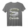 Krokodil T-Shirt für Tierliebhaber - Perfektes Geschenk für Biologen, Tierpfleger und Reptilienfans zu Weihnachten & Geburtstag