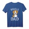 Beagle Dad Beagle Dog Vater Tierliebhaber T-Shirt – Klassisch geschnitten, doppelt genähter Saum, ideales Geschenk für Hundeliebhaber