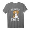 Beagle Dad Beagle Dog Vater Tierliebhaber T-Shirt – Klassisch geschnitten, doppelt genähter Saum, ideales Geschenk für Hundeliebhaber