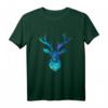Rentier T-Shirt für Tierliebhaber in Cyanblau, Violett und Blaugrün – Perfekt für Jäger, Camper, Bauern & Rentier-Fans
