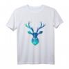 Rentier T-Shirt für Tierliebhaber in Cyanblau, Violett und Blaugrün – Perfekt für Jäger, Camper, Bauern & Rentier-Fans