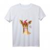 Damen Baby Reh Rehkitz Kaugummi Haarband Waldtier T-Shirt mit V-Ausschnitt – Süßes Outfit für Tier- und Naturliebhaber, Kinder & Reh-Fans