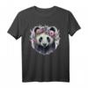 Niedliches Pandabär-Blumenkrone T-Shirt mit Aquarell-Design – Perfekt für Tierliebhaber, Blumenfans und Frühlingsliebhaber