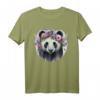 Niedliches Pandabär-Blumenkrone T-Shirt mit Aquarell-Design – Perfekt für Tierliebhaber, Blumenfans und Frühlingsliebhaber