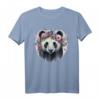 Niedliches Pandabär-Blumenkrone T-Shirt mit Aquarell-Design – Perfekt für Tierliebhaber, Blumenfans und Frühlingsliebhaber