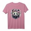 Niedliches Pandabär-Blumenkrone T-Shirt mit Aquarell-Design – Perfekt für Tierliebhaber, Blumenfans und Frühlingsliebhaber