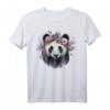 Niedliches Pandabär-Blumenkrone T-Shirt mit Aquarell-Design – Perfekt für Tierliebhaber, Blumenfans und Frühlingsliebhaber