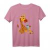 Lustiges Giraffe mit Kaffee Safari Tierliebhaber Grafikdesign T-Shirt - Perfektes Geschenk für Giraffenfans & Tierliebhaber
