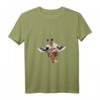 Damen Giraffen Gesicht Niedlich Tierliebhaber T-Shirt mit V-Ausschnitt – Stylisch & Trendiges Geschenk für Zoo- und Tierparkfans
