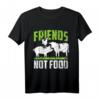 Friends Not Food Vegan Spruch T-Shirt für Tierliebhaber & Tierschützer - Lustiges Geschenk zum Geburtstag für Veganer, Vegetarier & Tierfreunde