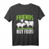 Friends Not Food Vegan Spruch T-Shirt für Tierliebhaber & Tierschützer - Lustiges Geschenk zum Geburtstag für Veganer, Vegetarier & Tierfreunde