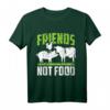 Friends Not Food Vegan Spruch T-Shirt für Tierliebhaber & Tierschützer - Lustiges Geschenk zum Geburtstag für Veganer, Vegetarier & Tierfreunde