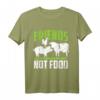 Friends Not Food Vegan Spruch T-Shirt für Tierliebhaber & Tierschützer - Lustiges Geschenk zum Geburtstag für Veganer, Vegetarier & Tierfreunde