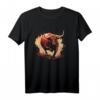 Lustiges Stier T-Shirt mit großen Hörnern für Bullenlauf-Fans und Tierliebhaber – Perfektes Geschenk für Geburtstage, Weihnachten & mehr