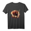 Lustiges Stier T-Shirt mit großen Hörnern für Bullenlauf-Fans und Tierliebhaber – Perfektes Geschenk für Geburtstage, Weihnachten & mehr