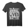 Animal Lives Matter Vegetarier T-Shirt - Veganer Tierschutz Design, Perfektes Geschenk für Veganer und Vegetarier zum Geburtstag