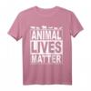 Animal Lives Matter Vegetarier T-Shirt - Veganer Tierschutz Design, Perfektes Geschenk für Veganer und Vegetarier zum Geburtstag
