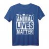 Animal Lives Matter Vegetarier T-Shirt - Veganer Tierschutz Design, Perfektes Geschenk für Veganer und Vegetarier zum Geburtstag
