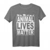 Animal Lives Matter Vegetarier T-Shirt - Veganer Tierschutz Design, Perfektes Geschenk für Veganer und Vegetarier zum Geburtstag