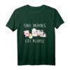 Save Animals Eat People Veganer Vegetarier Go Veggie Langarmshirt – Lustiges Tierrechts-Design für Veganer & Tierschützer