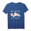 Save Animals Eat People Veganer Vegetarier Go Veggie Langarmshirt – Lustiges Tierrechts-Design für Veganer & Tierschützer