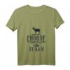 Damen GO VEGAN SPRUCH Veganer Tierschützer T-Shirt mit V-Ausschnitt - Für Veganer, Tierschützer & Veggie Lifestyle