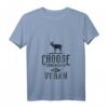 Damen GO VEGAN SPRUCH Veganer Tierschützer T-Shirt mit V-Ausschnitt - Für Veganer, Tierschützer & Veggie Lifestyle