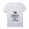 Damen GO VEGAN SPRUCH Veganer Tierschützer T-Shirt mit V-Ausschnitt - Für Veganer, Tierschützer & Veggie Lifestyle