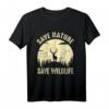 Rette die Natur Rette die Tierwelt Retro Vintage Earth Day T-Shirt – Umweltbewusstes Geschenk für Umweltschützer und Earth Day Aktionen