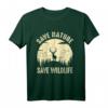 Rette die Natur Rette die Tierwelt Retro Vintage Earth Day T-Shirt – Umweltbewusstes Geschenk für Umweltschützer und Earth Day Aktionen