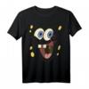 SpongeBob Schwammkopf Großes Gesicht Kostüm T-Shirt - Offiziell lizenziertes Fanartikel für Karneval, Fasching & Fans