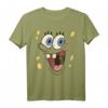 SpongeBob Schwammkopf Großes Gesicht Kostüm T-Shirt - Offiziell lizenziertes Fanartikel für Karneval, Fasching & Fans