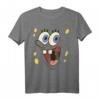 SpongeBob Schwammkopf Großes Gesicht Kostüm T-Shirt - Offiziell lizenziertes Fanartikel für Karneval, Fasching & Fans