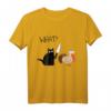 Halloween Katze mit Truthahn auf frischer Tat ertappt T-Shirt – Lustiges Feiertags-Outfit für Halloween & Thanksgiving