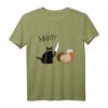 Halloween Katze mit Truthahn auf frischer Tat ertappt T-Shirt – Lustiges Feiertags-Outfit für Halloween & Thanksgiving