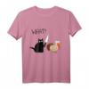 Halloween Katze mit Truthahn auf frischer Tat ertappt T-Shirt – Lustiges Feiertags-Outfit für Halloween & Thanksgiving