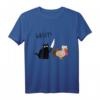 Halloween Katze mit Truthahn auf frischer Tat ertappt T-Shirt – Lustiges Feiertags-Outfit für Halloween & Thanksgiving