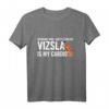 Vizsla Spruch T-Shirt für Magyar Vizsla Fans – Wein, Hund und Humor, Perfekt zum HapFrog oder Neue Hundebox-Einzug