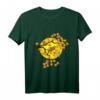 Herbst Vogel T-Shirt mit buntem Laub und Sonnenuntergang - Japanisches Design für Natur- und Vogel-Liebhaber